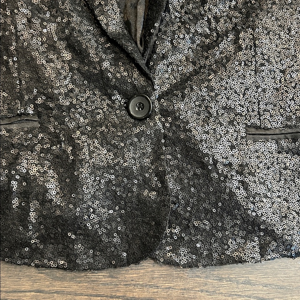Black Sequin Blazer - image 5